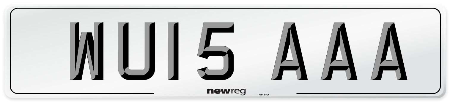 WU15 AAA Number Plate from New Reg